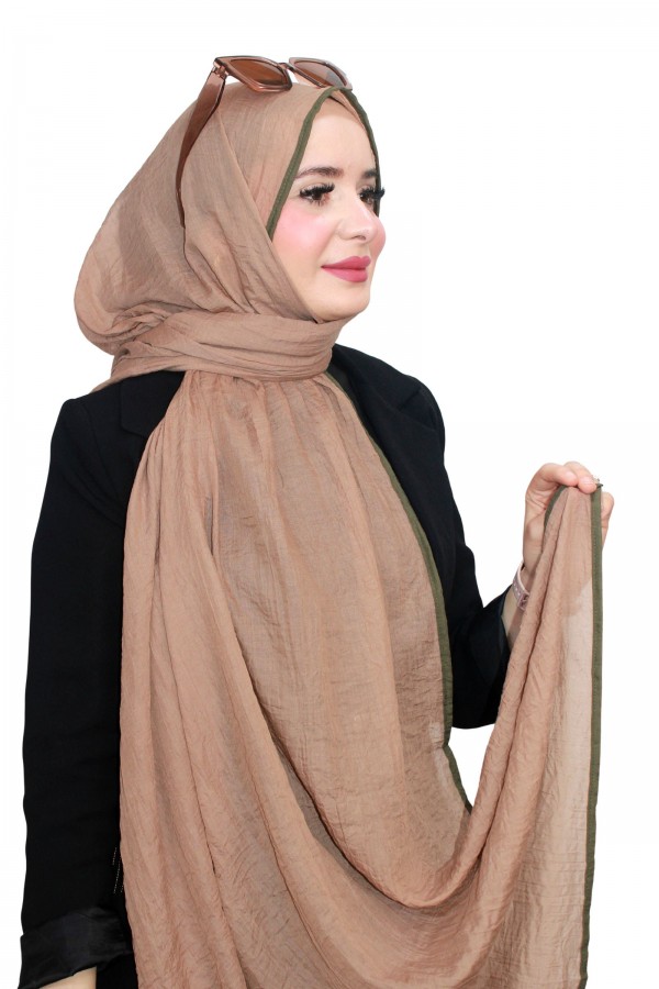Mismara Biyeli Müslin Şal 5143-25