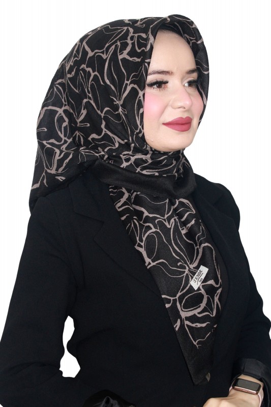 Lemonde Desenli Müslin Eşarp 4232-1