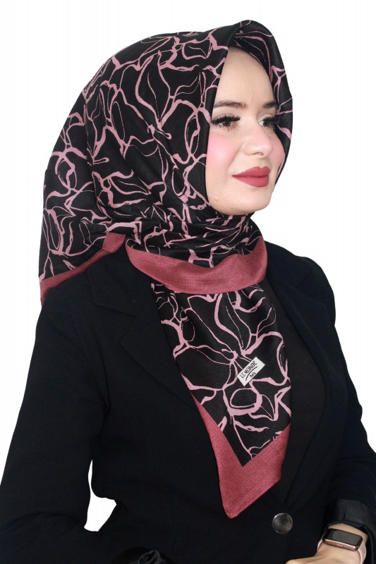 Lemonde Desenli Müslin Eşarp 4232-2
