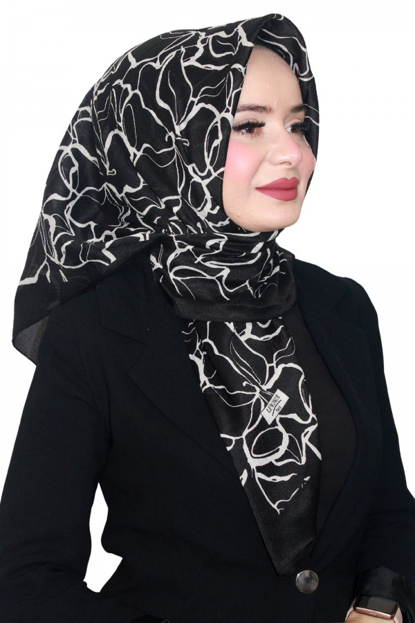 Lemonde Desenli Müslin Eşarp 4232-3