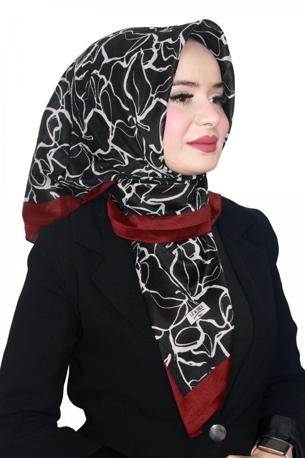Lemonde Desenli Müslin Eşarp 4232-5