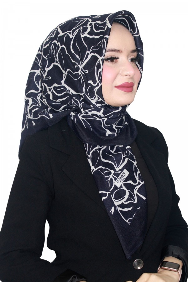 Lemonde Desenli Müslin Eşarp 4232-7