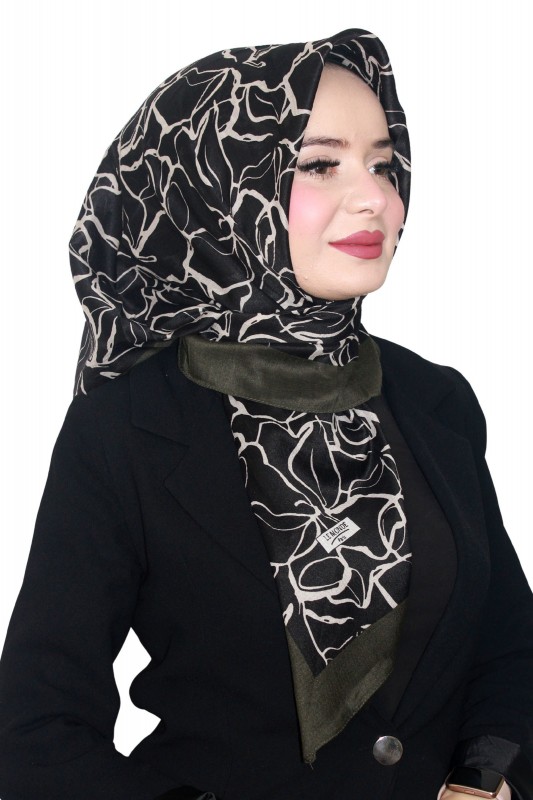 Lemonde Desenli Müslin Eşarp 4232-8