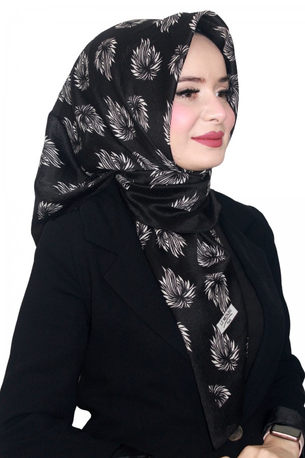 Lemonde Desenli Müslin Eşarp 4233-1