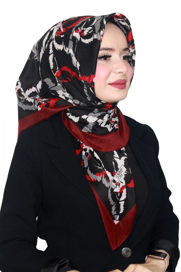 Lemonde Desenli Müslin Pamuk Eşarp 4242-9