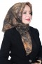 Ruby Picasso Natural İpek Eşarp 4246-10