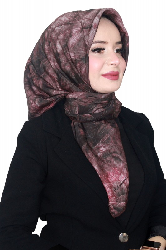 Ruby Picasso Natural İpek Eşarp 4246-5