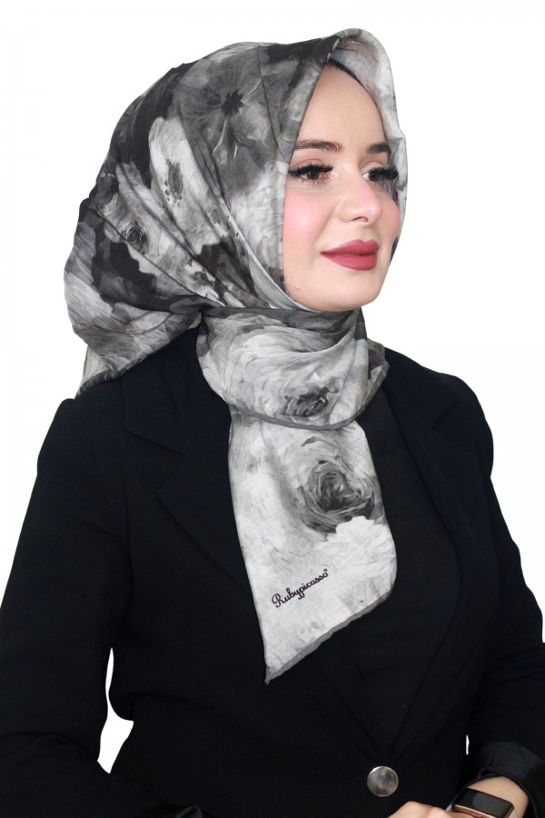 Rubypicasso Natural İpek Eşarp 4247-2
