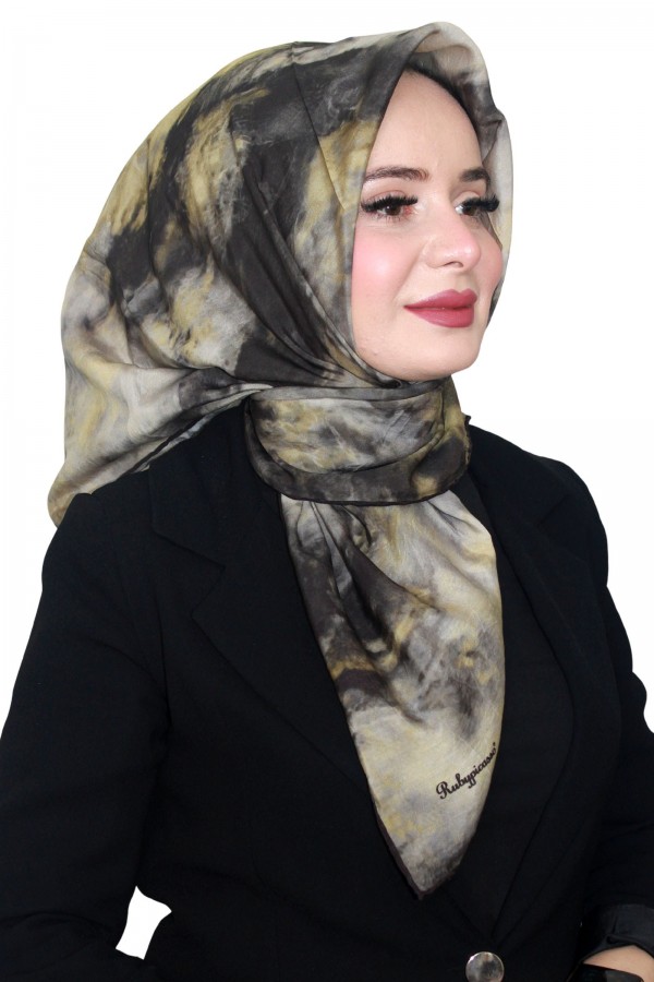 Rubypicasso Natural İpek Eşarp 4248-4