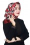 Lemonde Desenli Müslin Pamuk Eşarp 4243-8