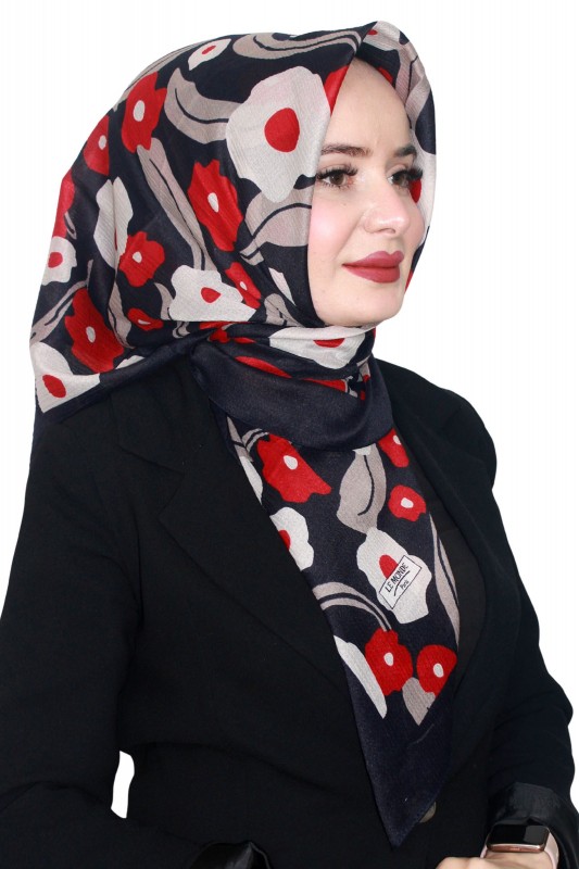 Lemonde Desenli Müslin Pamuk Eşarp 4244-6