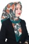 Lemonde Desenli Müslin Pamuk Eşarp 4245-3