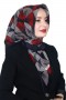 Lemonde Desenli Müslin Pamuk Eşarp 4245-8