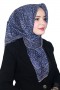 Lop'Res Lacivert Serisi Soft (Pamuk) Eşarp 4255-1