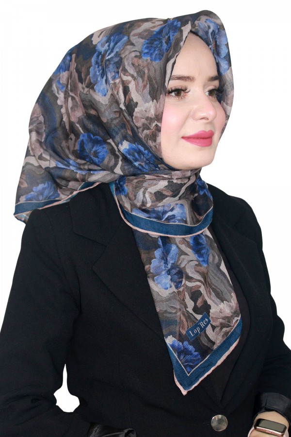 Lop'Res Lacivert Serisi Soft (Pamuk) Eşarp 4255-2