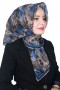 Lop'Res Lacivert Serisi Soft (Pamuk) Eşarp 4255-2