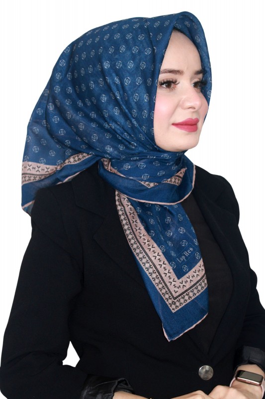 Lop'Res Lacivert Serisi Soft (Pamuk) Eşarp 4255-5