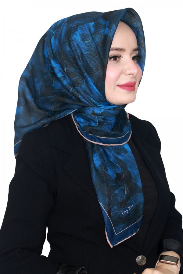 Lop'Res Lacivert Serisi Soft (Pamuk) Eşarp 4255-7