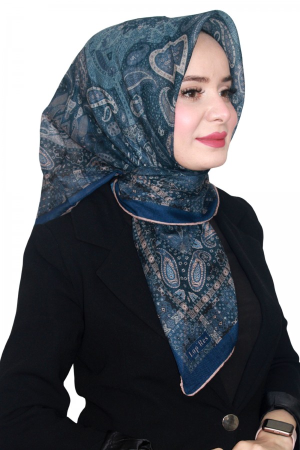 Lop'Res Lacivert Serisi Soft (Pamuk) Eşarp 4255-8
