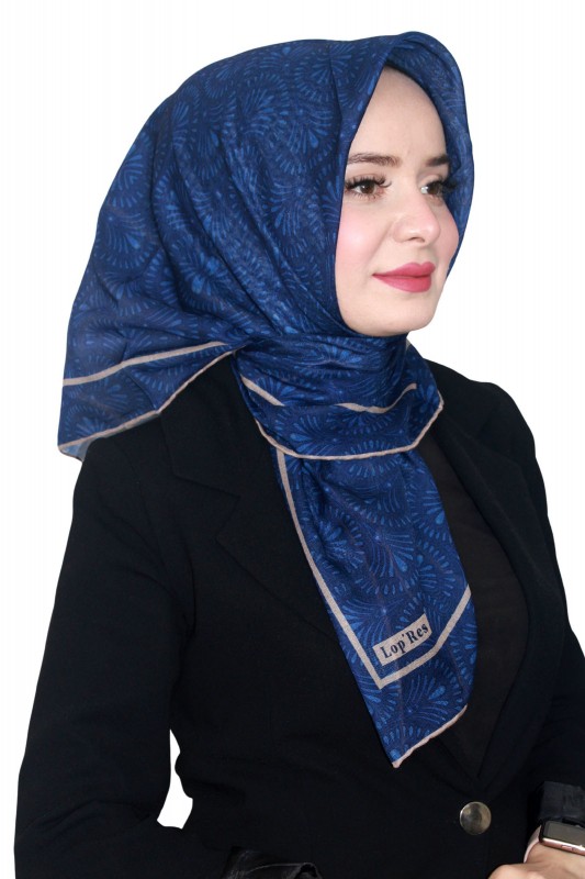 Lop'Res Lacivert Serisi Soft (Pamuk) Eşarp 4255-9