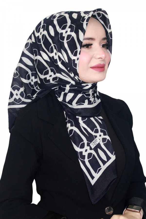Lemonde Desenli Müslin Eşarp 4231-8