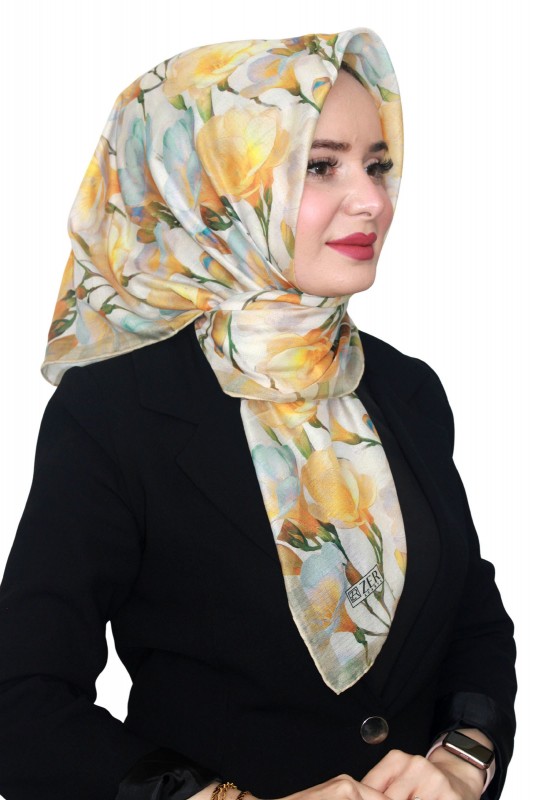 Özel Yaz Serisi Zer Organik Eşarp 4259-7