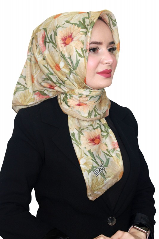 Özel Yaz Serisi Zer Organik Eşarp 4259-3
