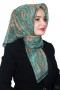 Etnik Desen Zer Organik Eşarp 4260-3