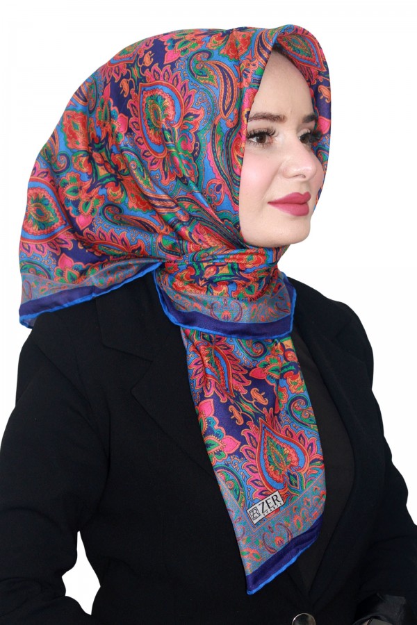 Etnik Desen Zer Organik Eşarp 4260-4