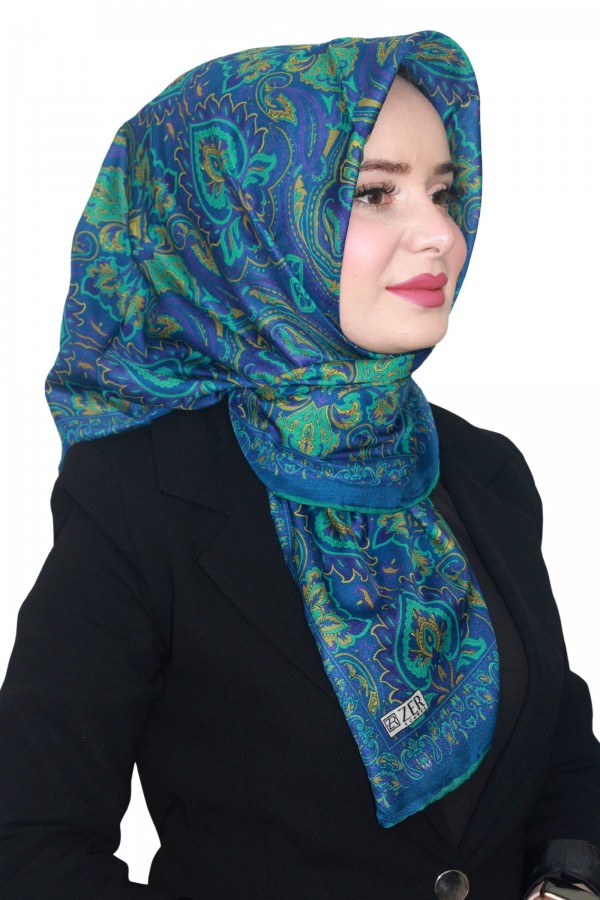 Etnik Desen Zer Organik Eşarp 4260-6