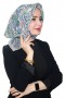 Etnik Desen Zer Organik Eşarp 4260-8