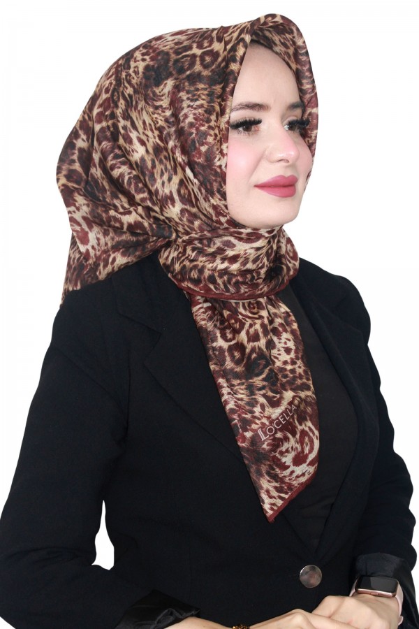 Locella Leopar Serisi Soft (Pamuk) Eşarp 4237-6
