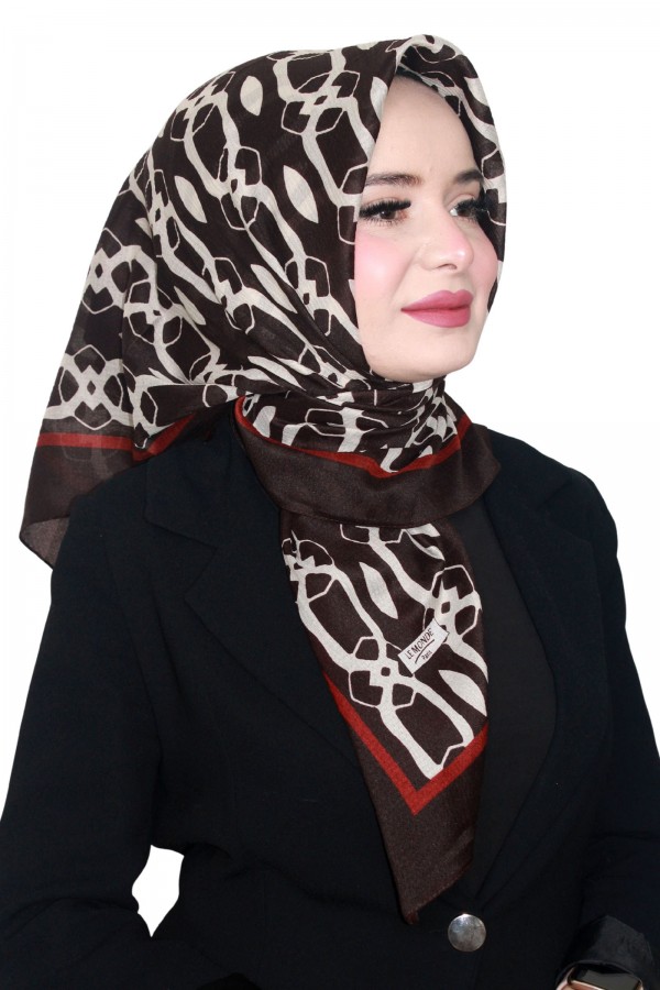 Lemonde Desenli Müslin Eşarp 4231-3