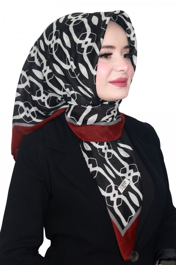Lemonde Desenli Müslin Eşarp 4231-6