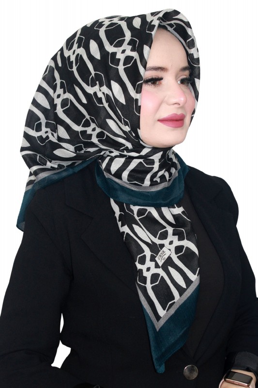 Lemonde Desenli Müslin Eşarp 4231-7
