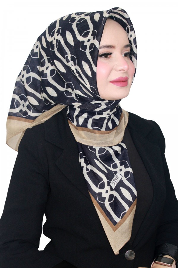 Lemonde Desenli Müslin Eşarp 4231-9