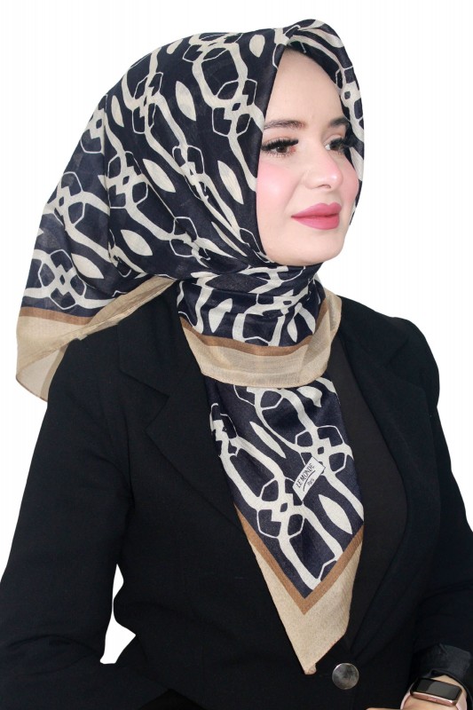 Lemonde Desenli Müslin Eşarp 4231-9